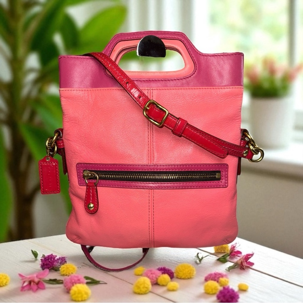 Coach Rare Legacy Pink Color-block Crossbody Convertible Purse – Vintage GVC